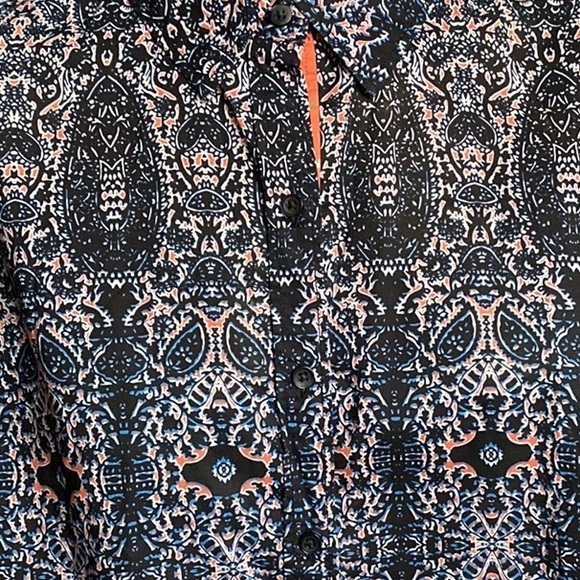 Joe Fresh Orange and Blue Button Down Shirt - Picture 3 of 8